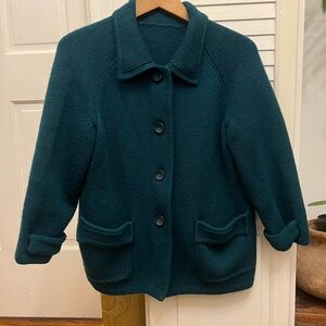 Dark green Button-Up Knit jacket/cardigan